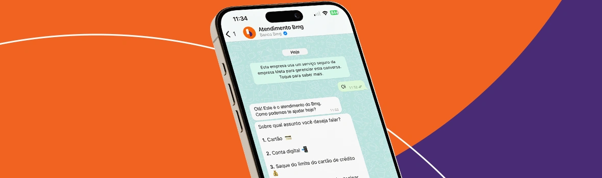 WhatsApp do Bmg: atendimento para sua conta digital