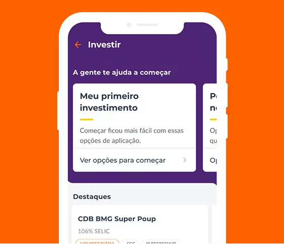 investimentos pelo aplicativo Bmg