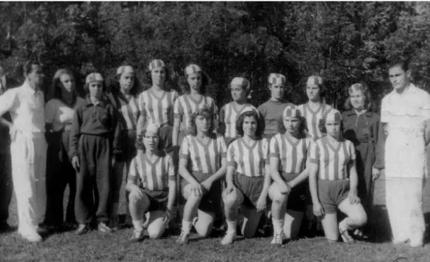Equipe do Corinthians de Pelotas, na década de 1950,- Foto: Divulgação via Futebol Feminino do Brasil