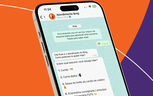 WhatsApp do Bmg: atendimento para sua conta digital