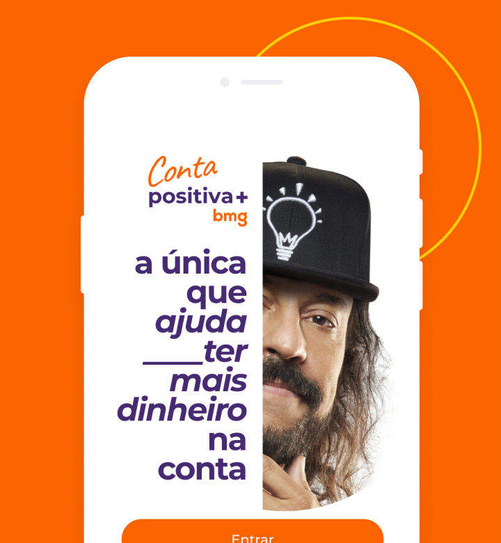 Smartphone envolto com as cores da BMG