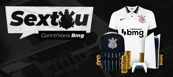 Camisa do corinthians, mochilas oficiais do timão, Playstation 5 e prêmios em dinheiro na promoção Sextou Corinthians Bmg