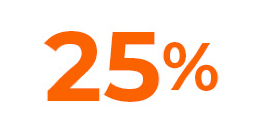 25%
